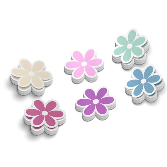 Boho Daisy 6 PC Flower Stickers