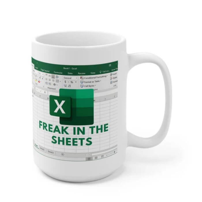 Funny Freak in the Sheets Excel Mug – Vinyl Chaos Design Co.