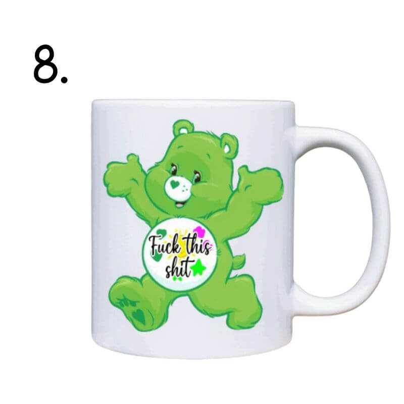 Swear Bear Mug - Care Bear Funny Coffee Mugs