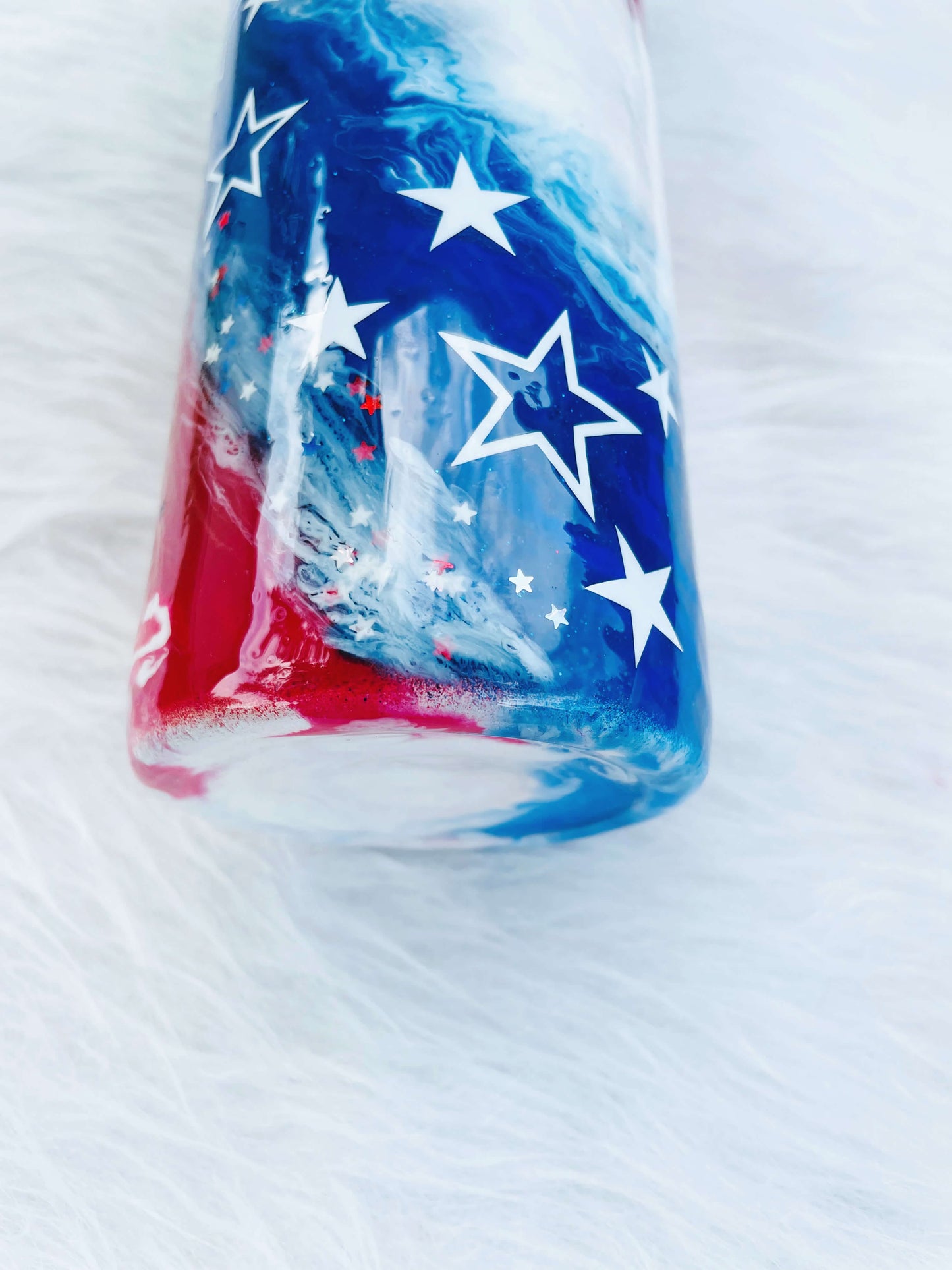 American Flag Milky Way Glitter Tumbler | Personalized Tumblers Vinyl Chaos Design Co.