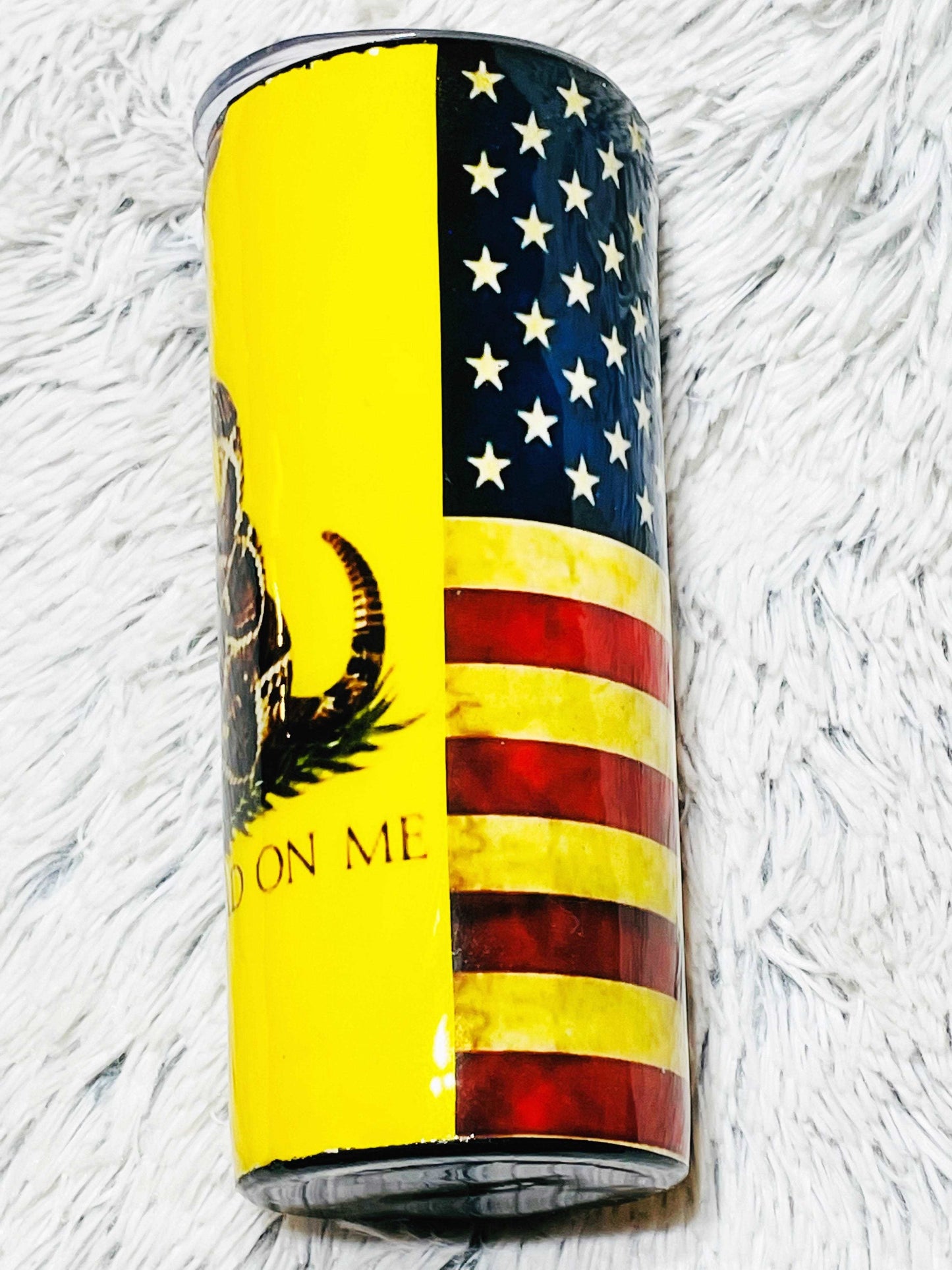 American/Gadsden Don't Tread On Me Tumbler | Personalized Tumblers Vinyl Chaos Design Co.