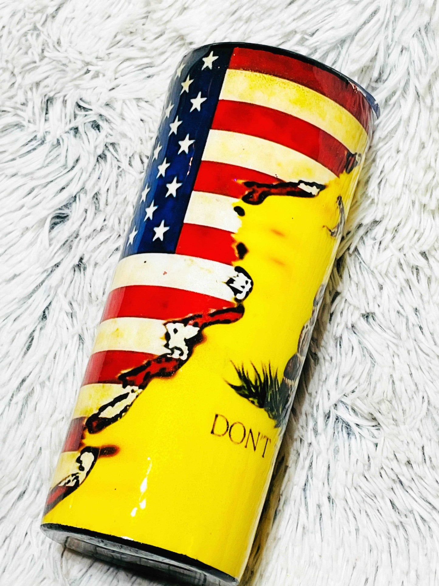 American/Gadsden Don't Tread On Me Tumbler | Personalized Tumblers Vinyl Chaos Design Co.