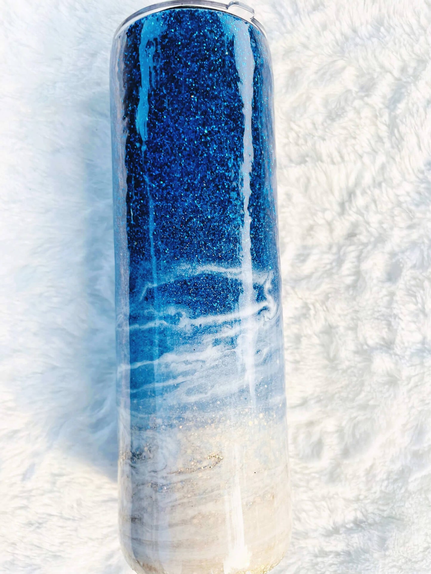 Beach Glitter Tumbler | Beach Tumblers Vinyl Chaos Design Co.
