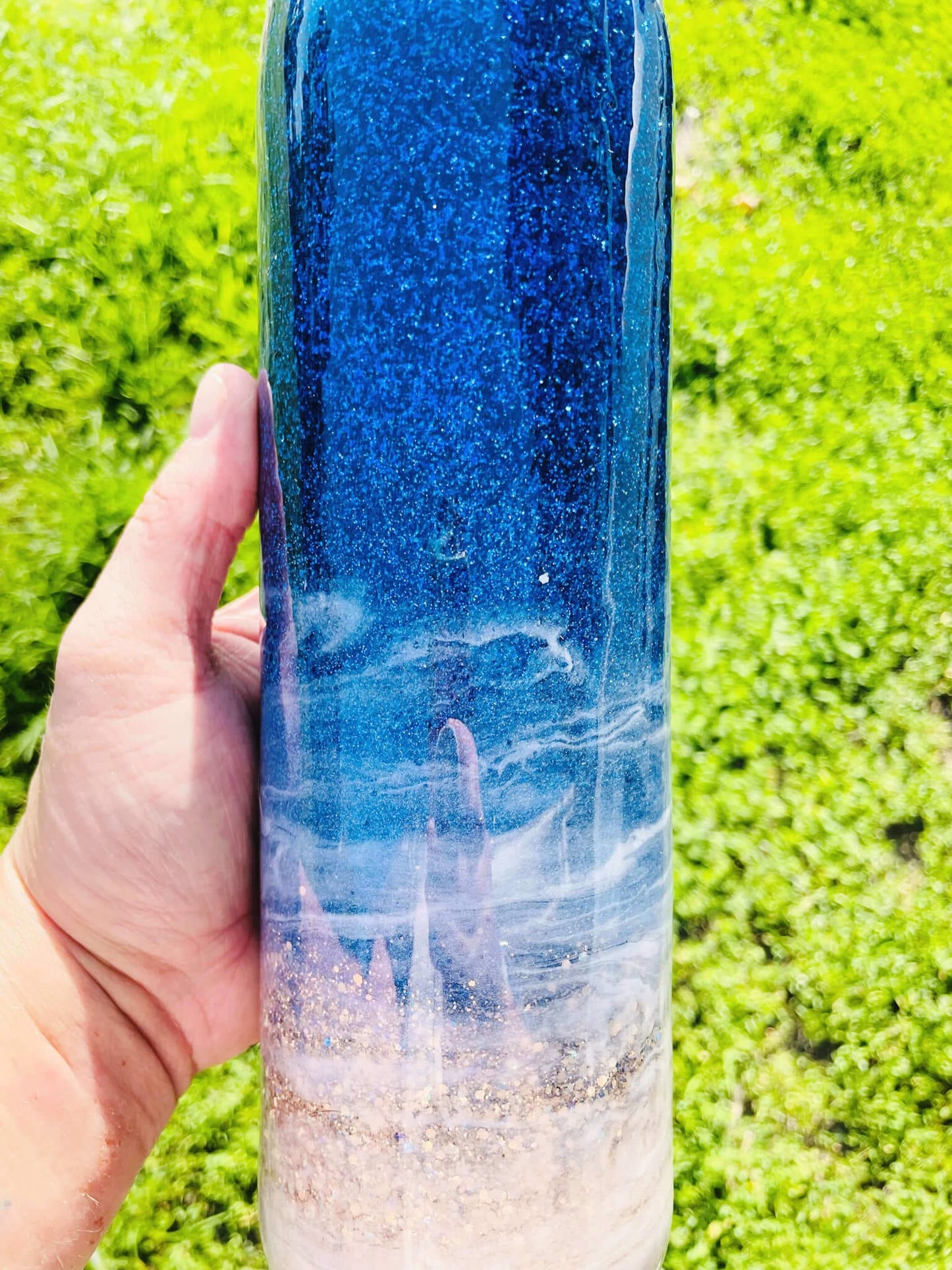 Beach Glitter Tumbler | Beach Tumblers Vinyl Chaos Design Co.