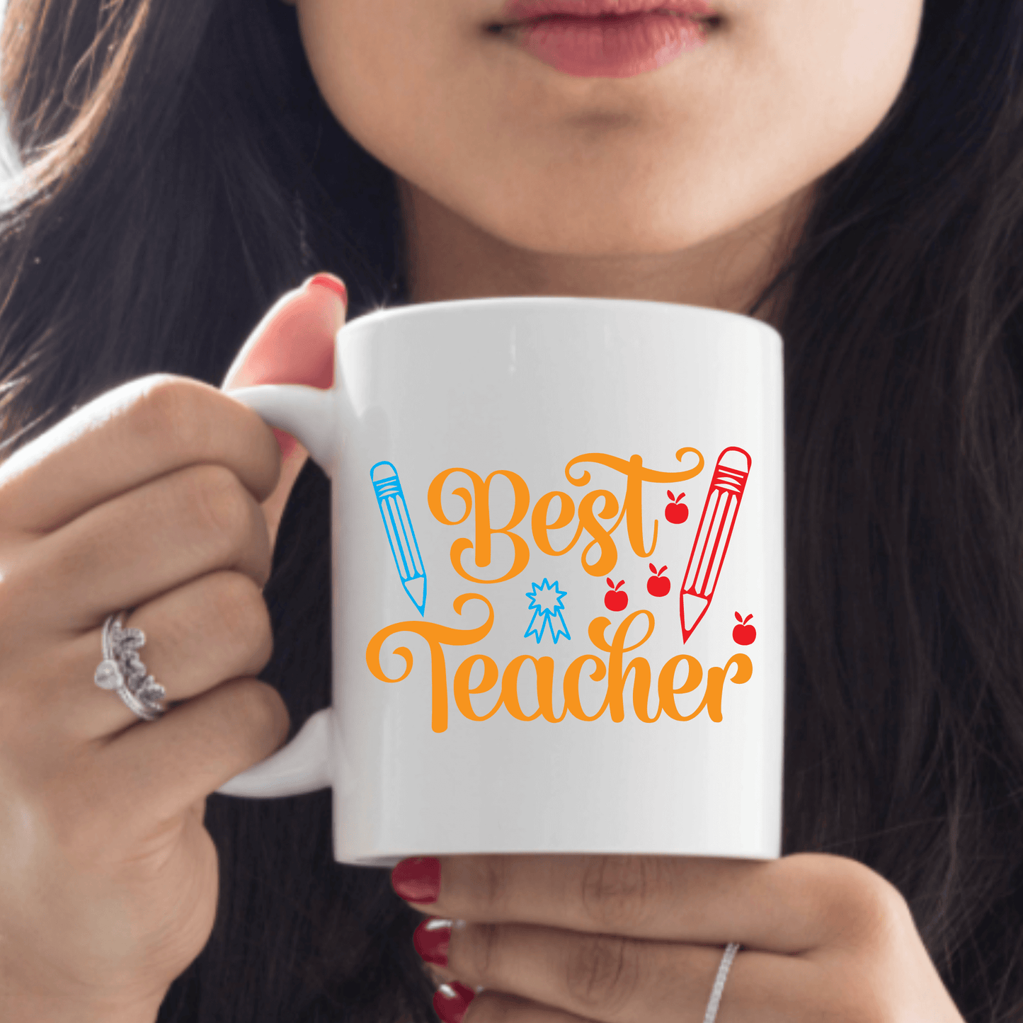 Best Teacher Coffee Mug | Custom Mugs Vinyl Chaos Design Co.
