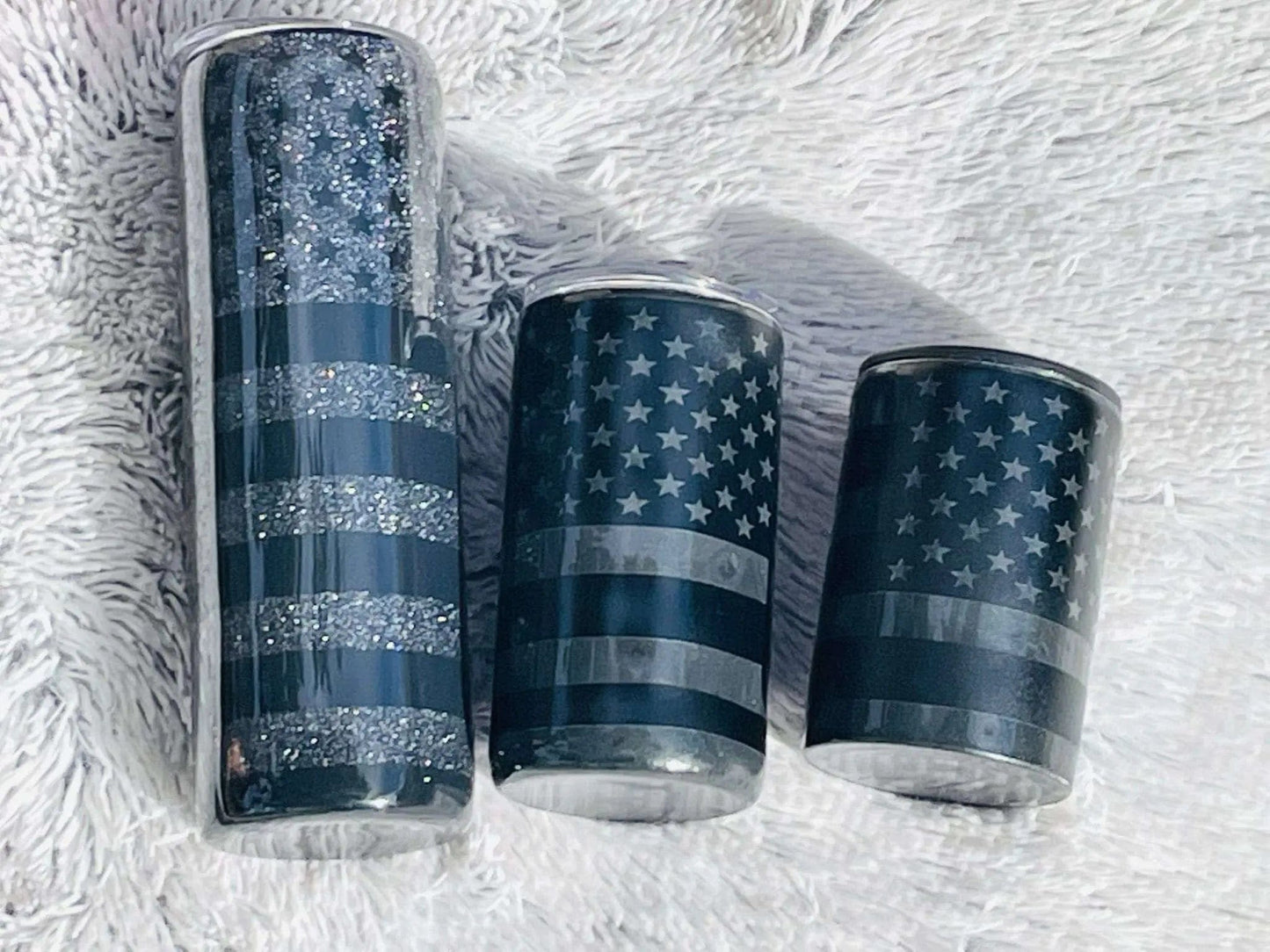 Black Flag Glitter Tumbler | Personalized Tumblers Vinyl Chaos Design Co.