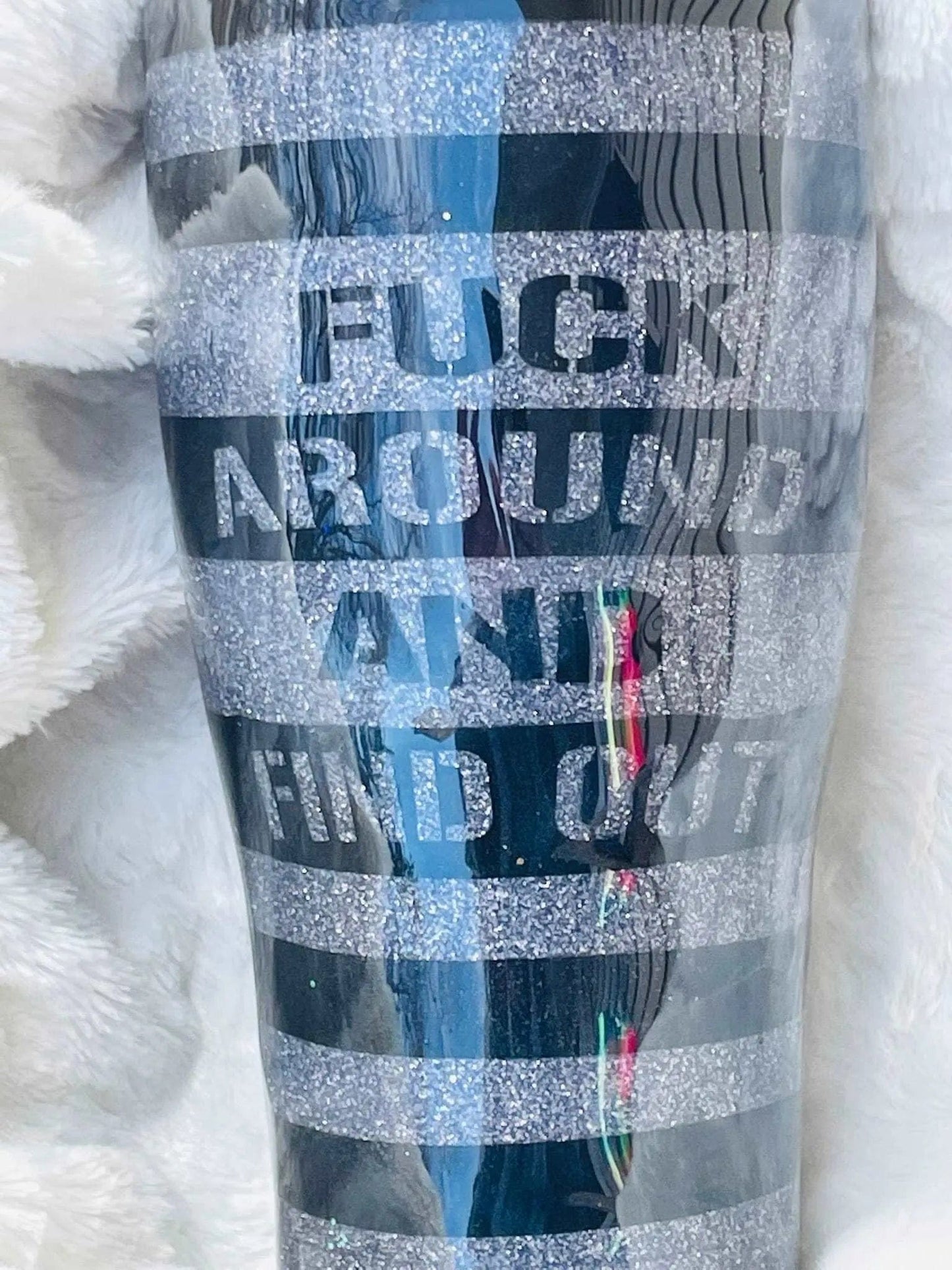 Black Flag Punisher Glitter Tumbler | Personalized Tumblers Vinyl Chaos Design Co.