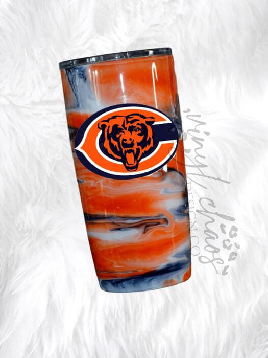 Chicago Bears Tumbler | Personalized Tumblers Vinyl Chaos Design Co.