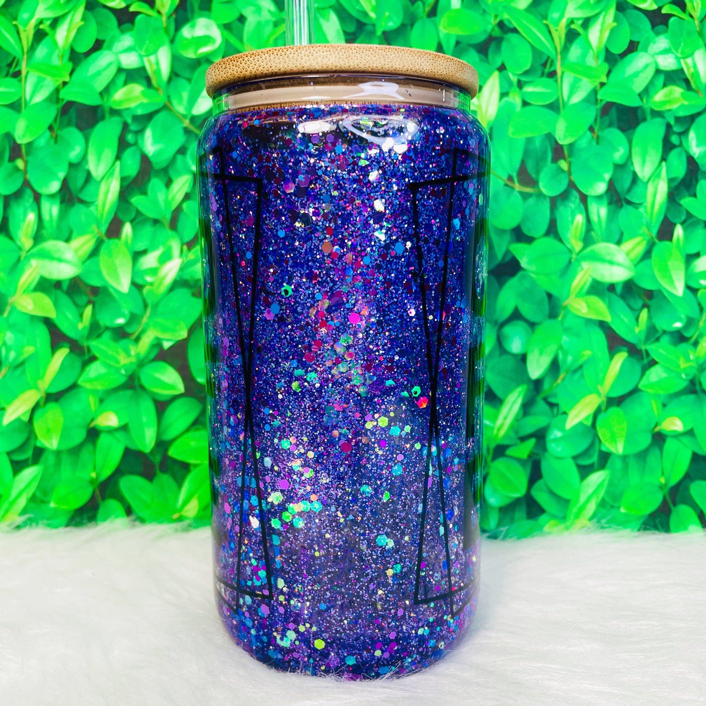 Coffee Snow Globe Tumbler | Iced Coffee Glass Vinyl Chaos Design Co.