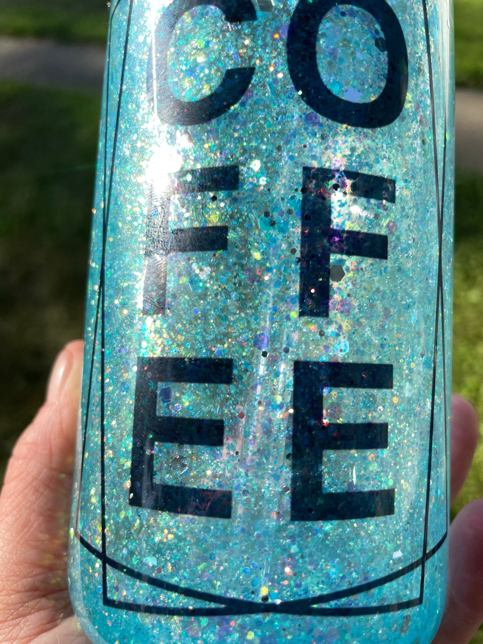 Coffee Snow Globe Tumbler | Iced Coffee Glass Vinyl Chaos Design Co.