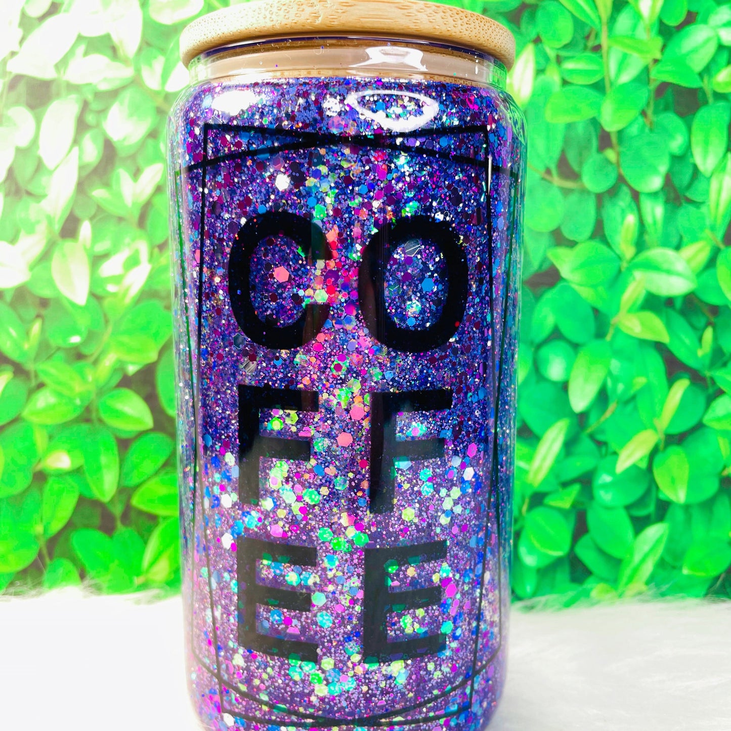 Coffee Snow Globe Tumbler | Iced Coffee Glass Vinyl Chaos Design Co.