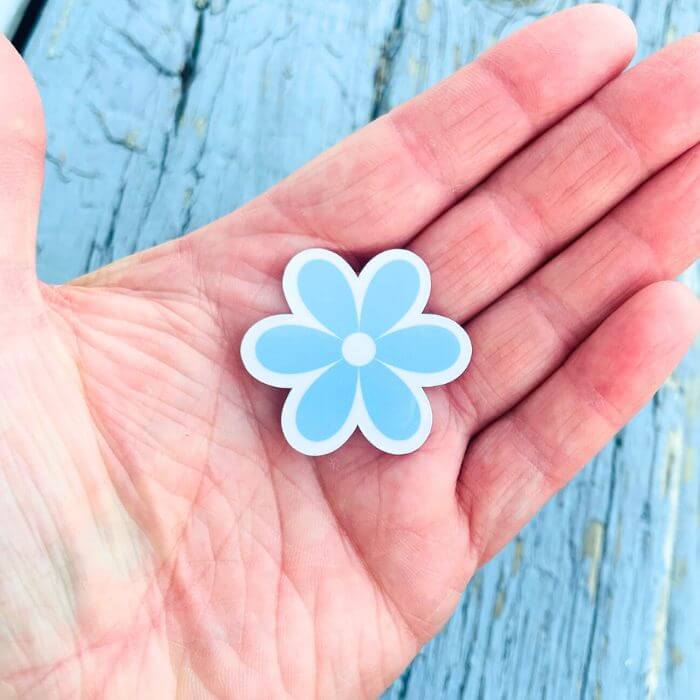 Boho Daisy Flower Stickers - Flower Sticker Pack 6 PC