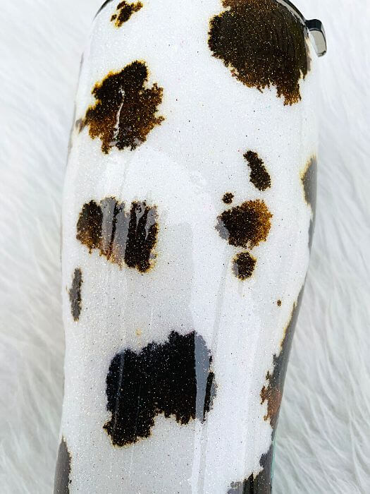 Cowhide Glitter Serape Tumbler | Personalized Tumblers Vinyl Chaos Design Co.