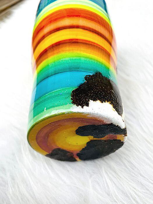 Cowhide Glitter Serape Tumbler | Personalized Tumblers Vinyl Chaos Design Co.