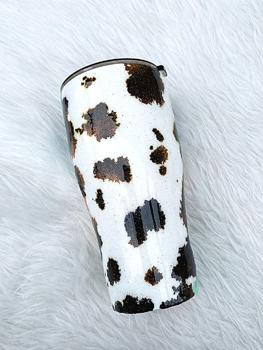 Cowhide Glitter Serape Tumbler | Personalized Tumblers Vinyl Chaos Design Co.