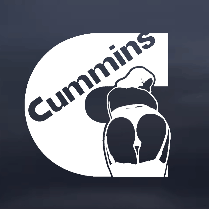 Cummins logo with a stylized 'C' on a dark background