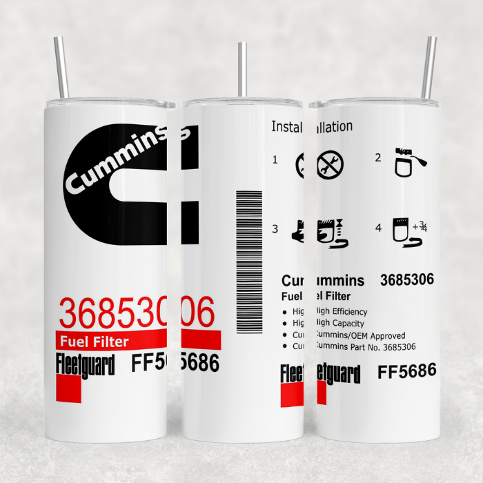 cummins fuel filter tumbler clean