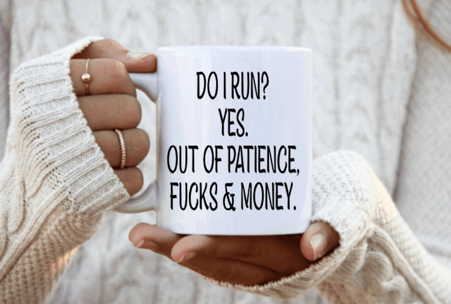 Do I Run Custom Coffee Mug | Custom Mugs Vinyl Chaos Design Co.