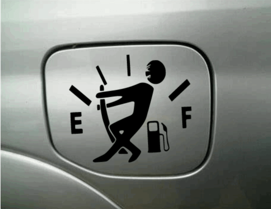 Empty Gas Gauge Male or Female Car Decal Vinyl Chaos Design Co.