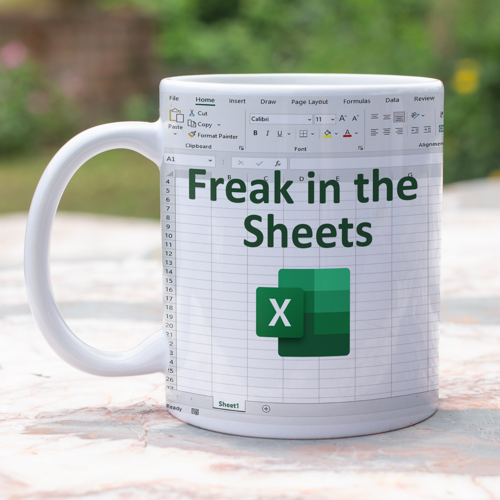 Freak in the sheets excel mug