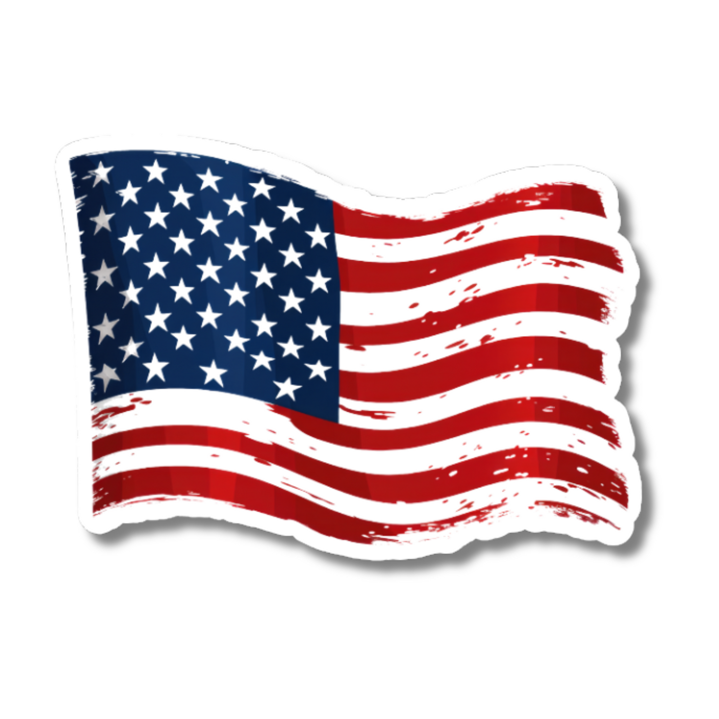 American flag hard hat sticker