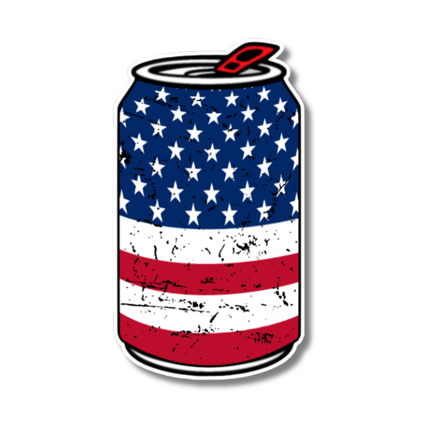 American Flag Can Sticker