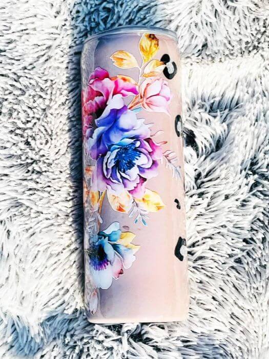 Personalzed Tumbler & Flowers