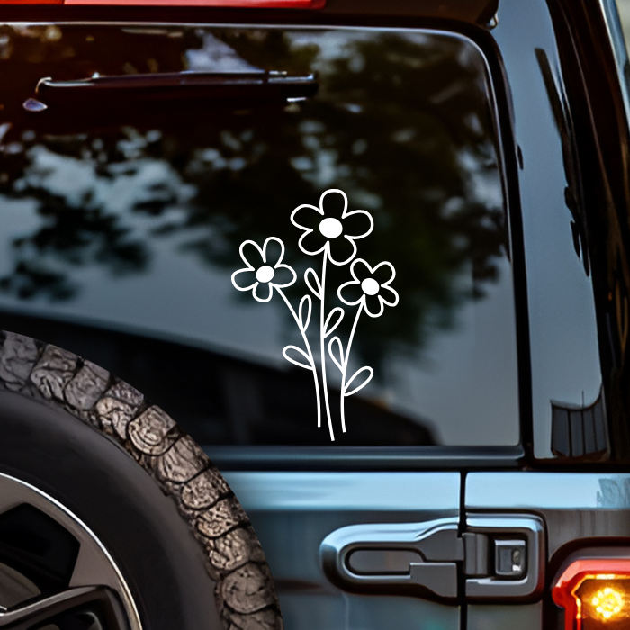 Daisy Flower Car Decal