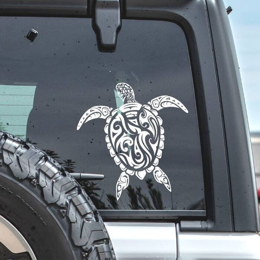 Mandala Turtle Vinyl Car Decal Vinyl Chaos Design Co.