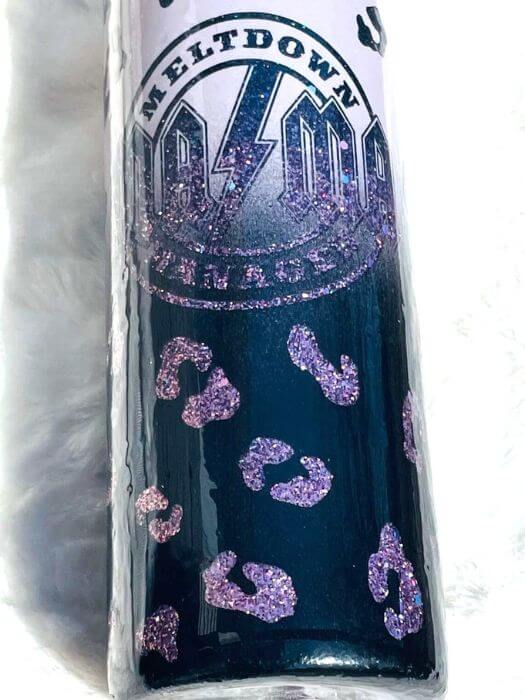 Meltdown Manager Mama Peek-a-Boo Glitter Tumbler | Personalized Tumblers Vinyl Chaos Design Co.