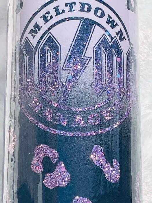 Meltdown Manager Mama Peek-a-Boo Glitter Tumbler | Personalized Tumblers Vinyl Chaos Design Co.