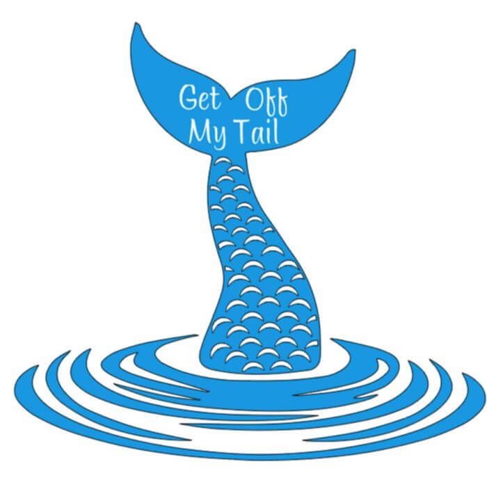 Mermaid Get Off My Tail Vinyl Car Decal Vinyl Chaos Design Co.