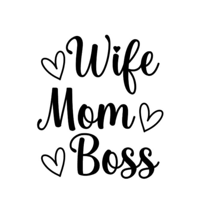 Mom Wife Boss Car Decal Vinyl Chaos Design Co.