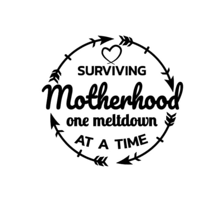 Motherhood Meltdown Car Decal Vinyl Chaos Design Co.
