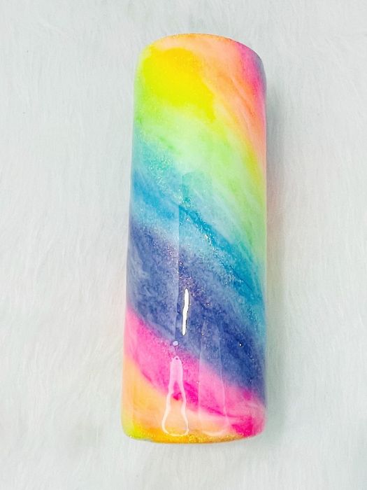 Neon Rainbow Milk Way Glitter Tumbler | Personalized Tumblers Vinyl Chaos Design Co.