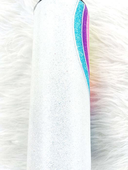 Neon Wave Glitter Tumbler | Personalized Tumblers Vinyl Chaos Design Co.
