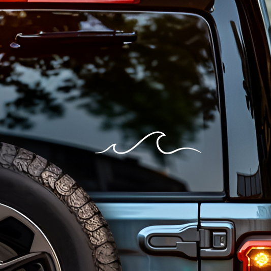 Ocean Wave Car Window Decal