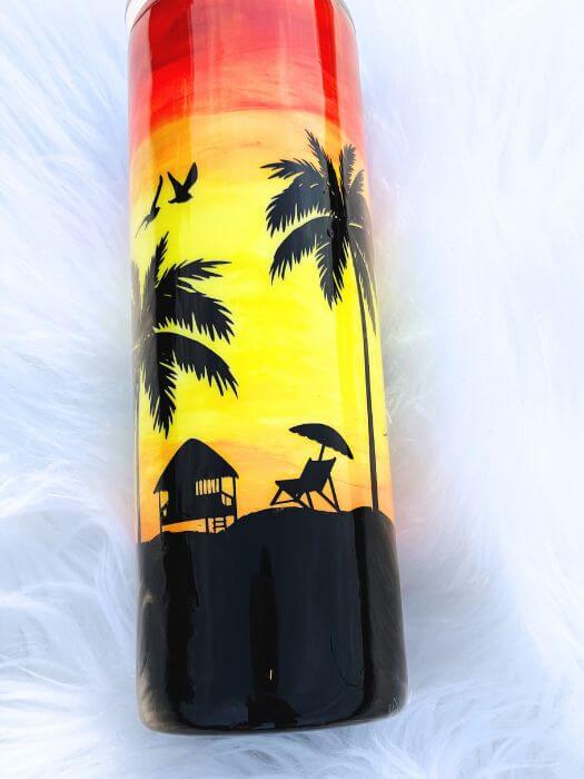 Sunset Beach Tumbler - Personalized Tumbler