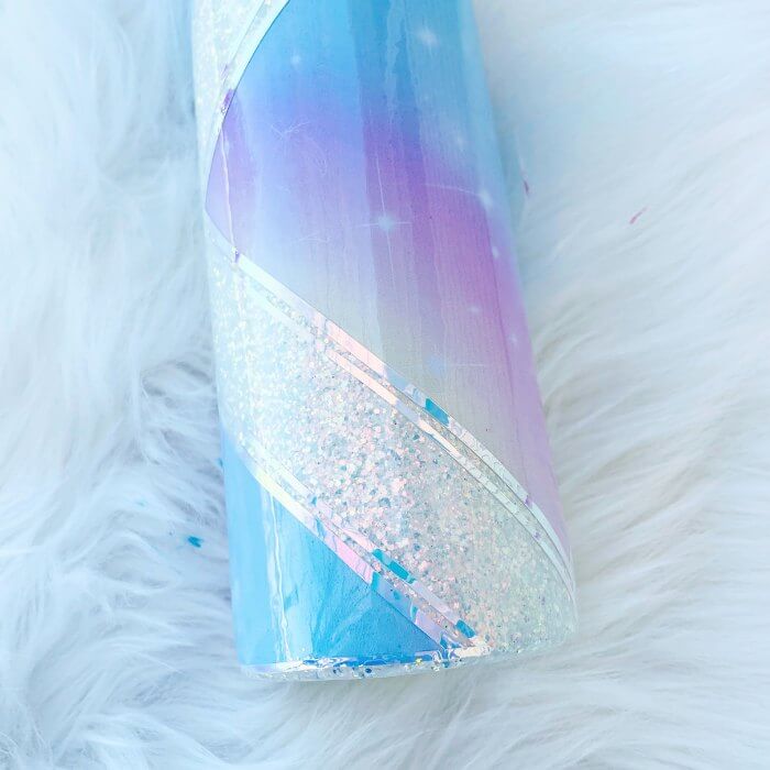 Pastel Rainbow Diamond Split Glitter Tumbler | Personalized Tumblers Vinyl Chaos Design Co.