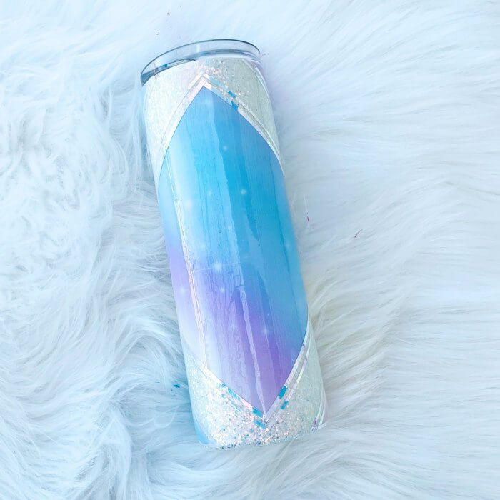 Pastel Rainbow Diamond Split Glitter Tumbler | Personalized Tumblers Vinyl Chaos Design Co.