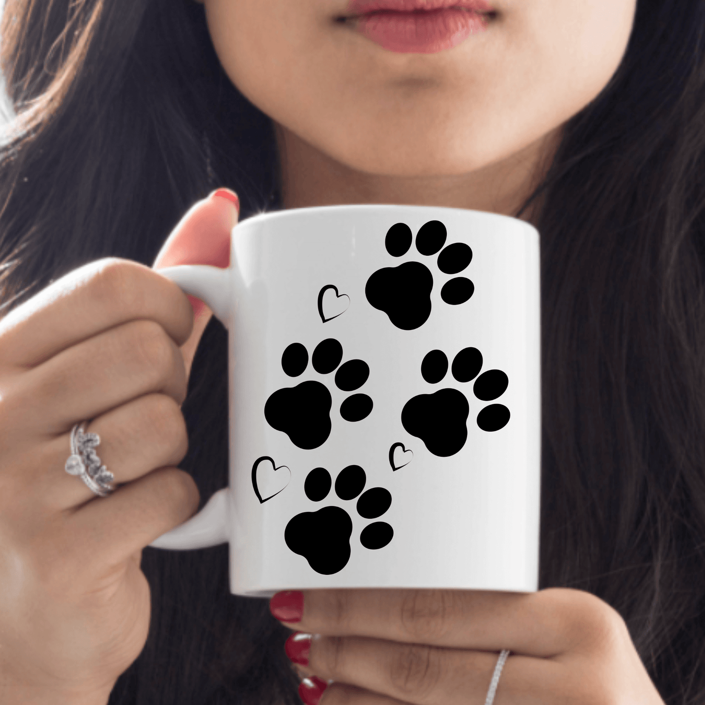 Paw Print Coffee Mug | Custom Mugs Vinyl Chaos Design Co.