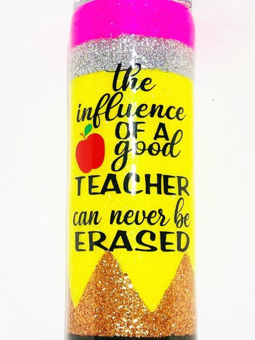 Pencil Glitter Tumbler | Personalized Tumblers Vinyl Chaos Design Co.
