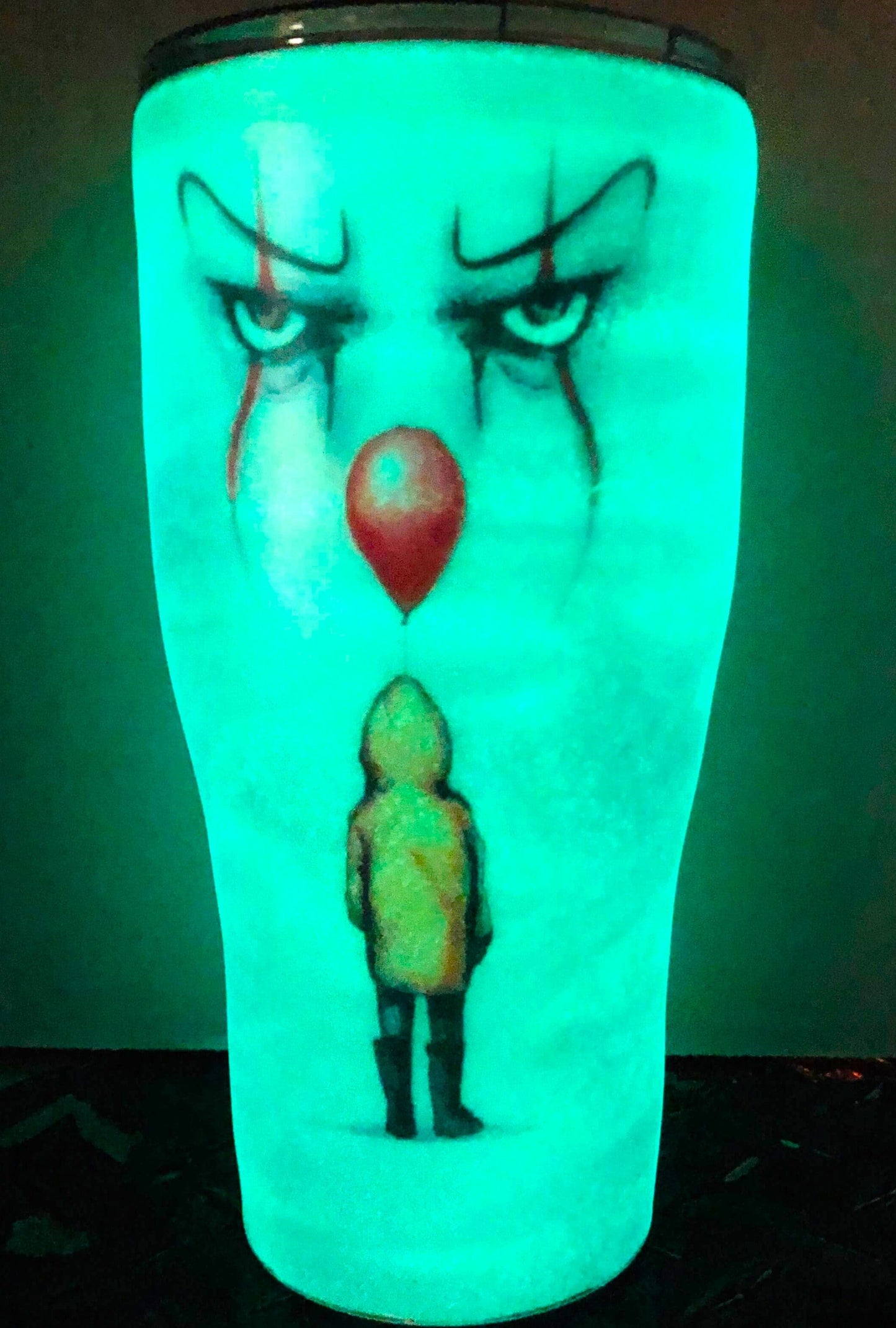 Pennywise Clown Tumbler | Glow In The Dark Tumbler Vinyl Chaos Design Co.