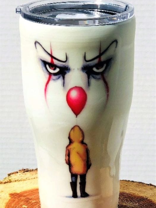 Pennywise Clown Tumbler | Glow In The Dark Tumbler Vinyl Chaos Design Co.