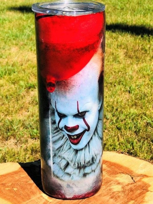 Pennywise Clown Tumbler | Spooky Tumbler Vinyl Chaos Design Co.