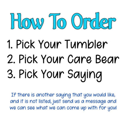 Swear Bears Glitter Tumblers - Personalized Tumbler