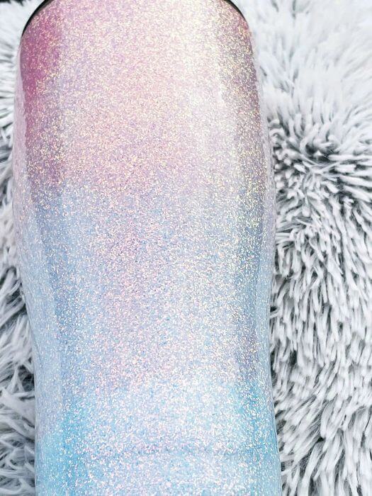 Pink and Blue Opal Glitter Tumbler | Personalized Tumblers Vinyl Chaos Design Co.