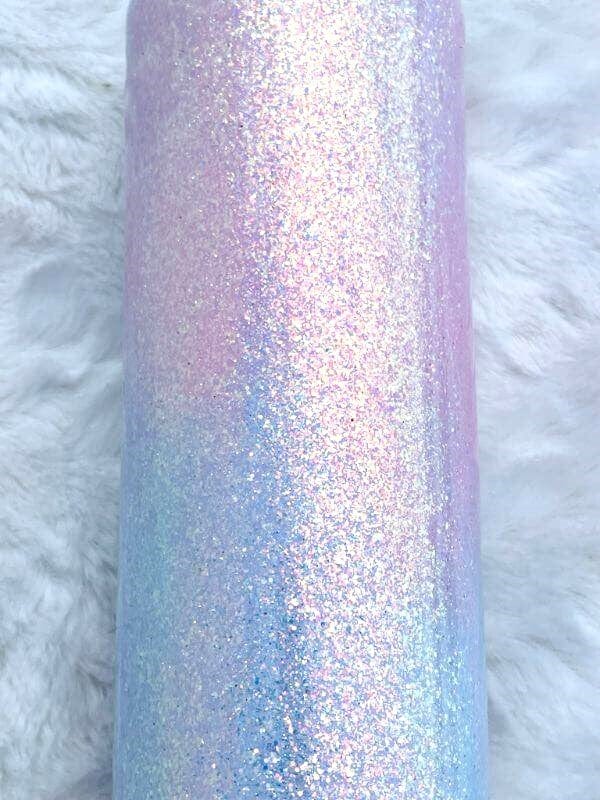 Pink and Blue Opal Glitter Tumbler | Personalized Tumblers Vinyl Chaos Design Co.