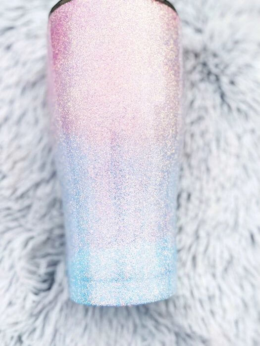 Pink and Blue Opal Glitter Tumbler | Personalized Tumblers Vinyl Chaos Design Co.