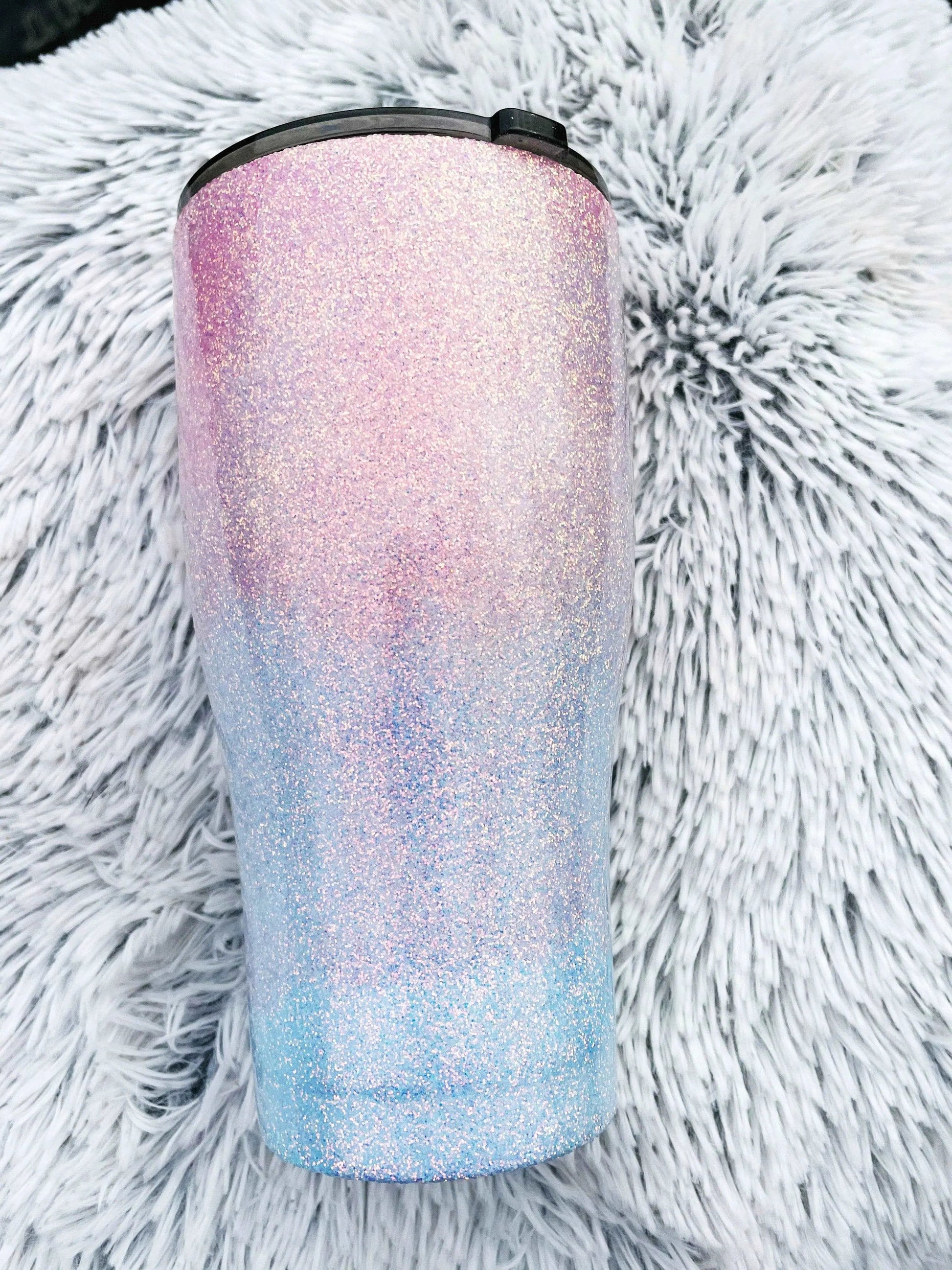Pink and Blue Opal Glitter Tumbler | Personalized Tumblers Vinyl Chaos Design Co.